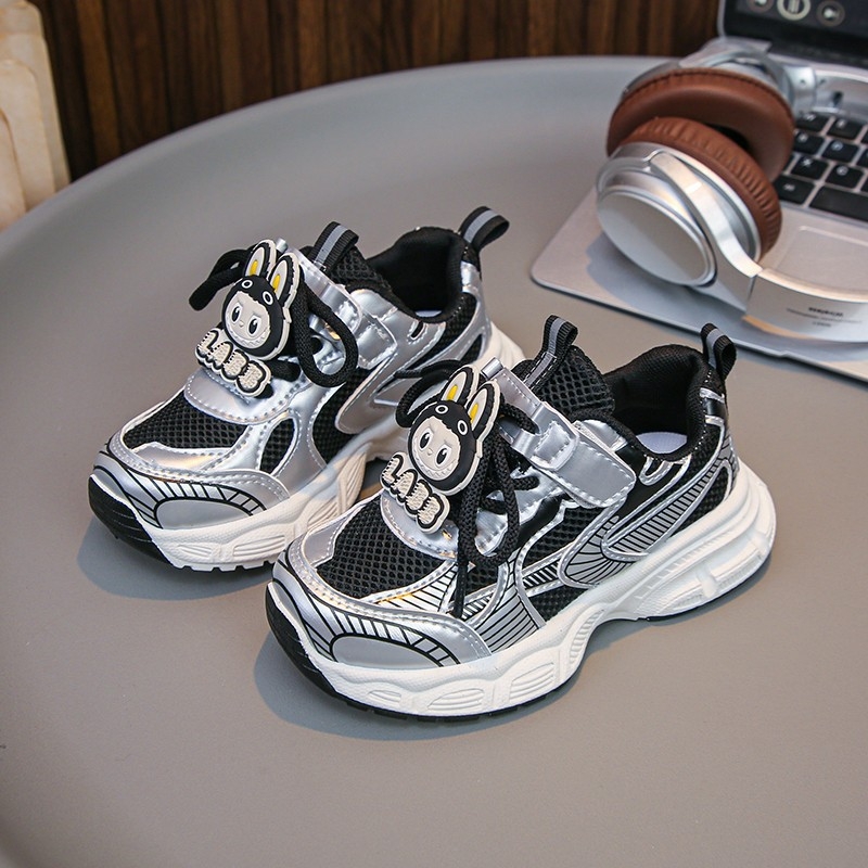 2026 есенен модел в корейски стил, леки обувки dad shoes за деца, Loubabu, карикатурен принт, двойна мрежа, дишащи