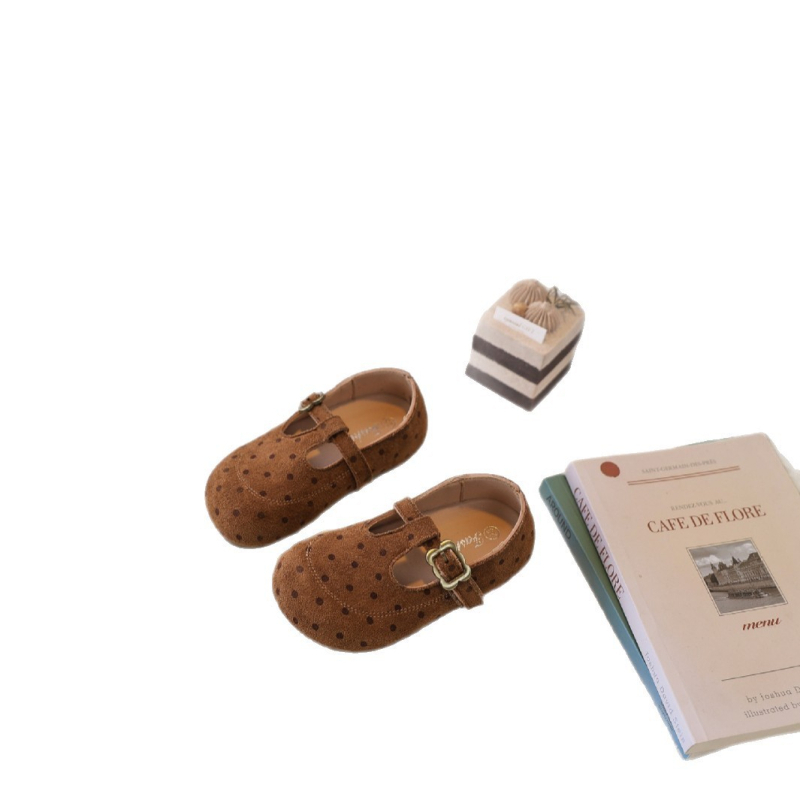 Dječje cipele s leopard uzorkom i točkicama, perforirani dizajn, meka đon, Velcro zatvarač, Birkenstock stil casual obuća