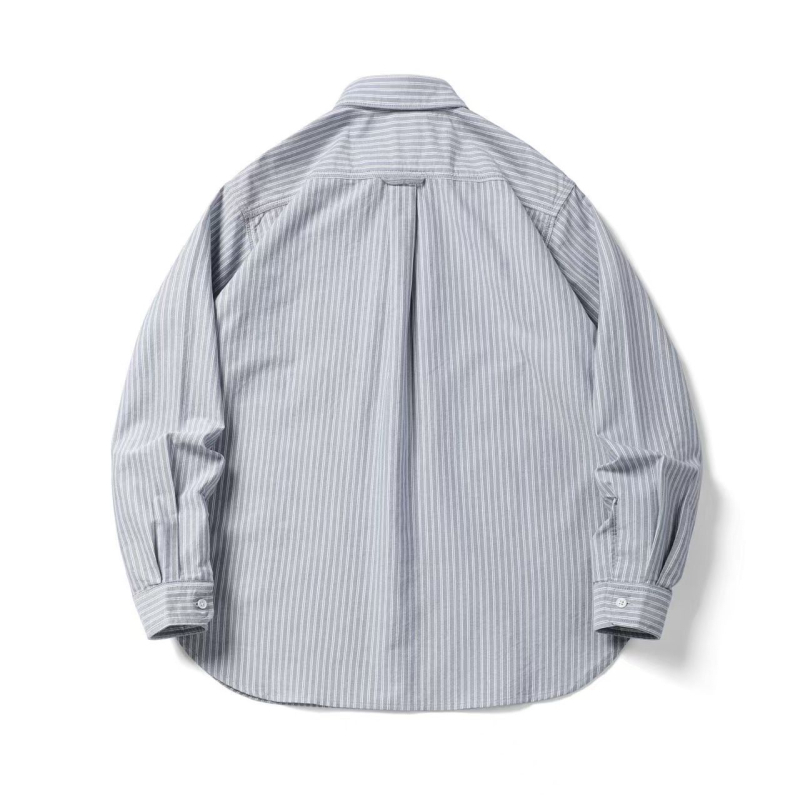 25SS japanskog stila, mala izvezeno, vertikalne pruge, muška ležerna silueta, dugi rukav Cityboy