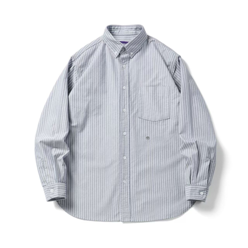 25SS japanskog stila, mala izvezeno, vertikalne pruge, muška ležerna silueta, dugi rukav Cityboy