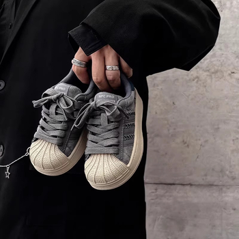 Dječje tenisice s shell-toe i Velcro kopčom, 2025 jesen-zima, unisex svakodnevne trkačke tenisice