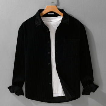 Muška košulja od corduroy pamuka, jesen-zima, slobodan kroj, casual stil, model 9955