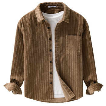 Muška košulja od corduroy pamuka, jesen-zima, slobodan kroj, casual stil, model 9955