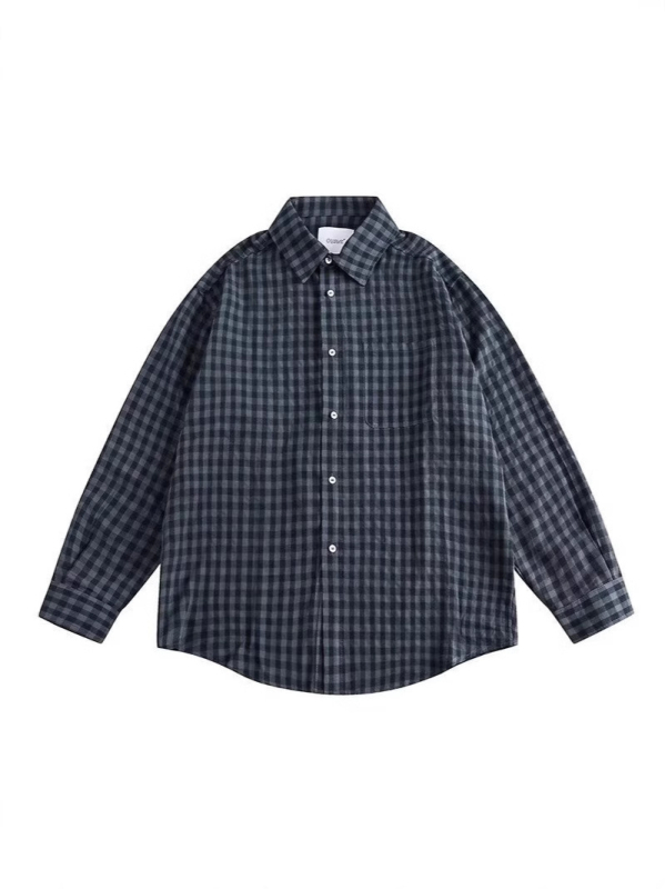 Cleanfit Japanski stil retro prugasta košulja kardigan, unisex, slobodan kroj, dugi rukavi, top