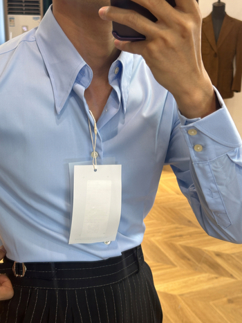Ruishen Clothing muška košulja s dugim rukavima, za četiri sezone, talijanski carski ovratnik, skrivene kopče, bez glađenja, poslovno casual, Bond rukav