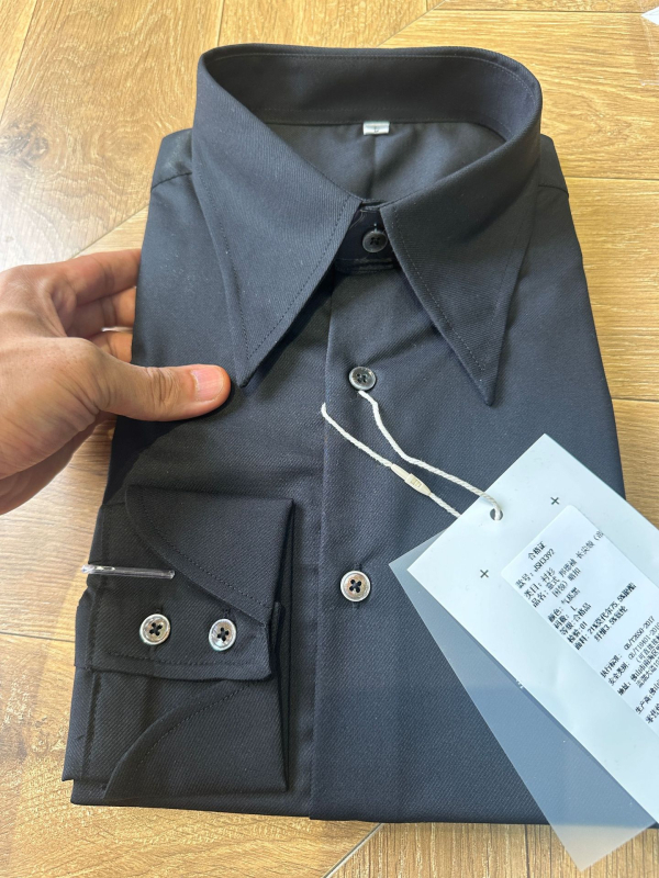Ruishen Clothing muška košulja s dugim rukavima, za četiri sezone, talijanski carski ovratnik, skrivene kopče, bez glađenja, poslovno casual, Bond rukav