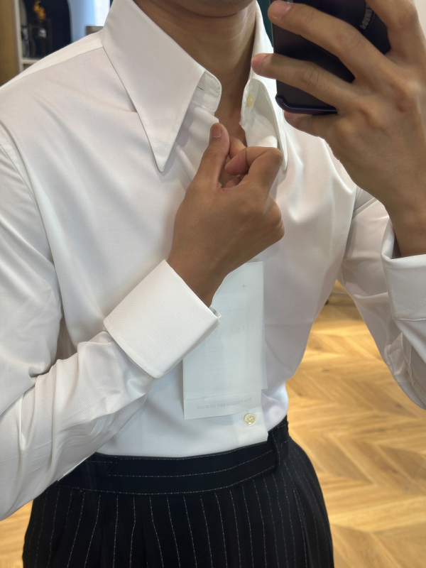 Ruishen Clothing muška košulja s dugim rukavima, za četiri sezone, talijanski carski ovratnik, skrivene kopče, bez glađenja, poslovno casual, Bond rukav
