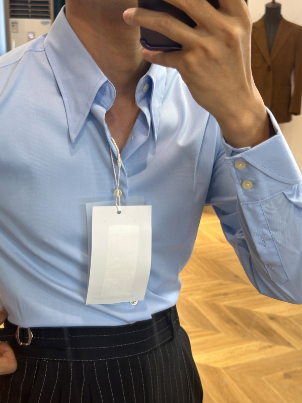 Ruishen Clothing muška košulja s dugim rukavima, za četiri sezone, talijanski carski ovratnik, skrivene kopče, bez glađenja, poslovno casual, Bond rukav