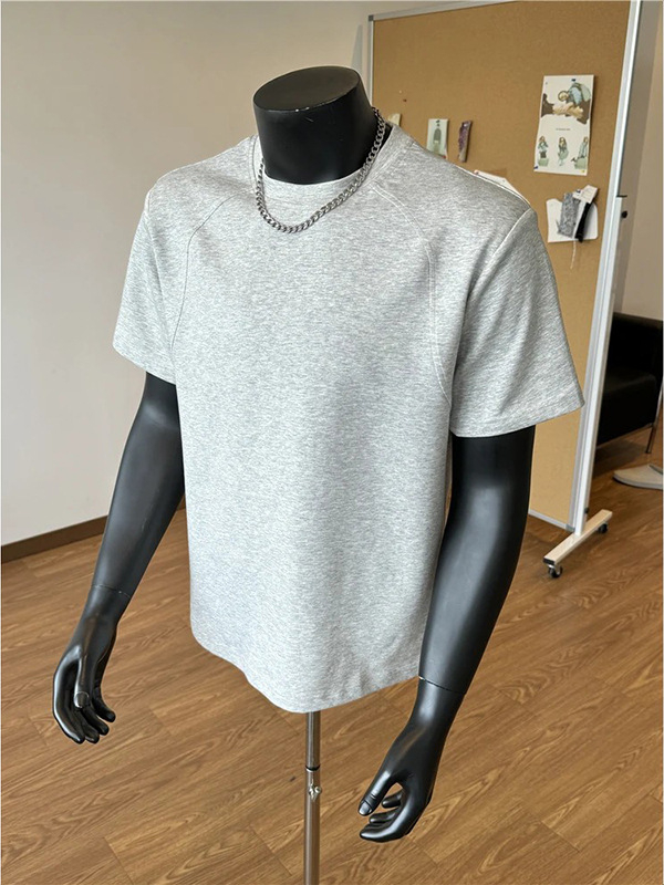 Muški T-shirt kratkih rukava u američkom stilu s panelnim dizajnom, opuštena silueta, okrugli vrat, ljeto
