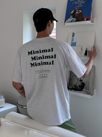 MYQ Pi Shuai muška pamučna T-shirt s kratkim rukavima, opuštena silueta, korejski stil, natpis slovima, okrugli izrez
