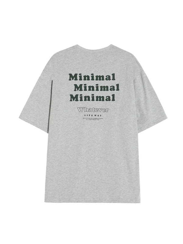 MYQ Pi Shuai muška pamučna T-shirt s kratkim rukavima, opuštena silueta, korejski stil, natpis slovima, okrugli izrez
