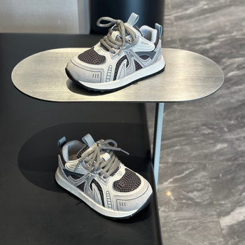 Детски обувки Dad Shoes за есен 2025, унисекс, спортни обувки за бягане и ходене, леки и дишащи, закопчаване с лепенка, едноцветен дизайн, горен материал: супер влакно, подметка EVA