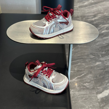 Детски обувки Dad Shoes за есен 2025, унисекс, спортни обувки за бягане и ходене, леки и дишащи, закопчаване с лепенка, едноцветен дизайн, горен материал: супер влакно, подметка EVA