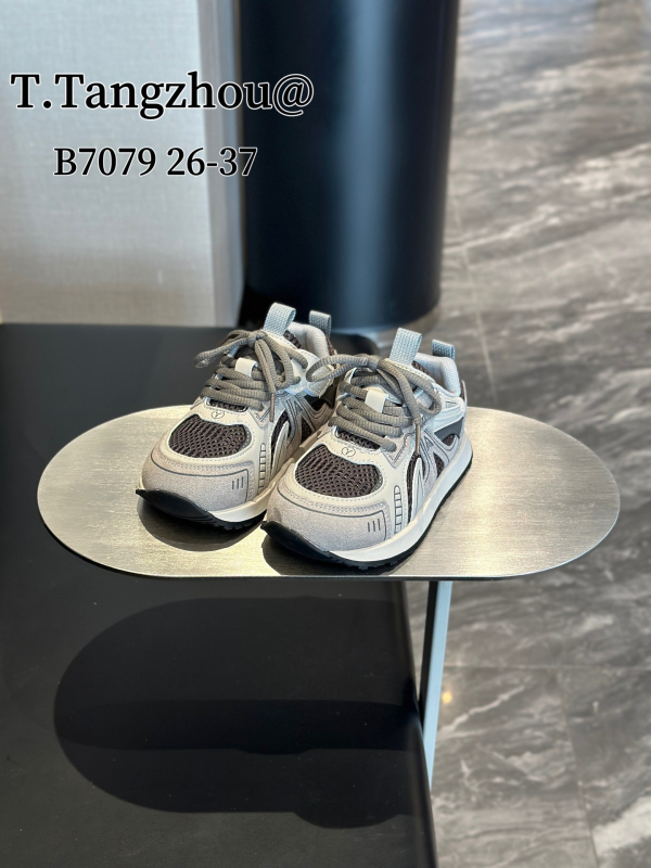Детски обувки Dad Shoes за есен 2025, унисекс, спортни обувки за бягане и ходене, леки и дишащи, закопчаване с лепенка, едноцветен дизайн, горен материал: супер влакно, подметка EVA