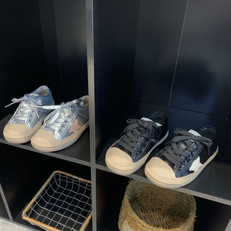 Dječje sportske tenisice sa zvjezdanim šljokicama, niski gornji dio, Velcro zatvarač, proljeće-jesen, unisex
