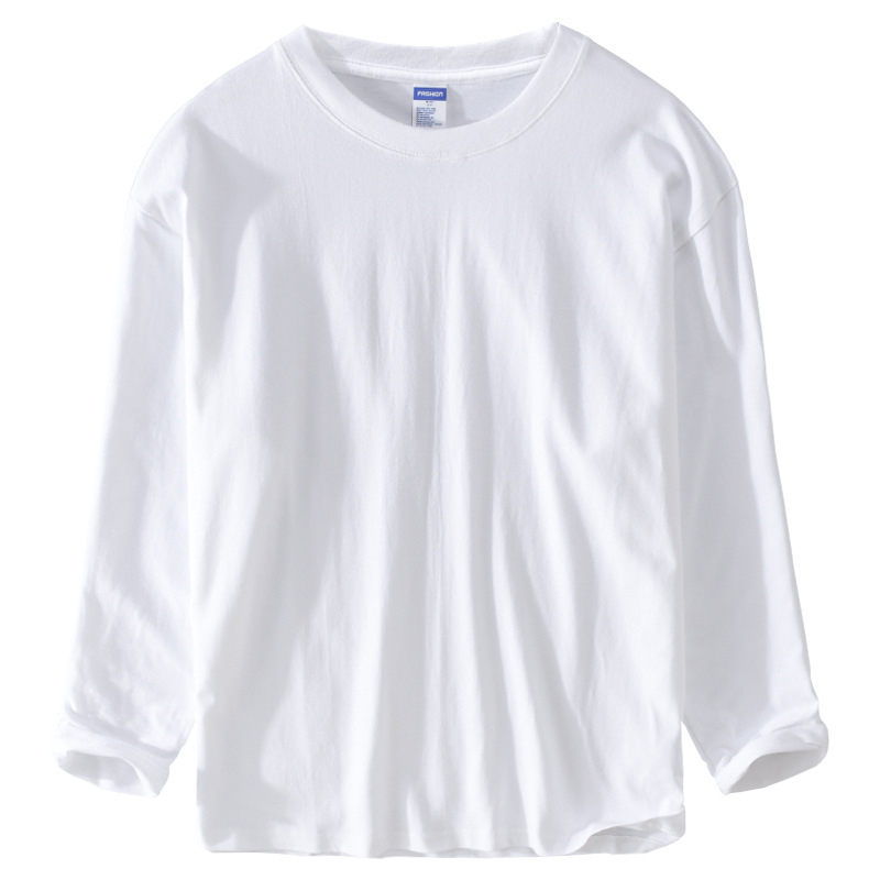 Muška bijela majica s dugim rukavima od 100% pamuka, casual stil, model T102