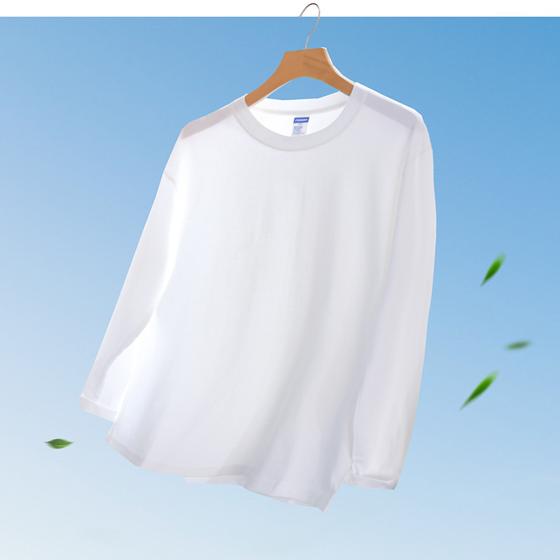 Muška bijela majica s dugim rukavima od 100% pamuka, casual stil, model T102