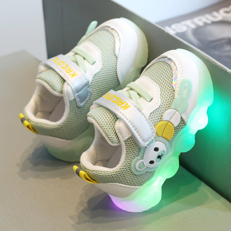 Unisex dječje tenisice od mrežaste tkanine, s osvijetljenom potplatom, prozračne