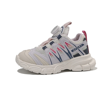 Dječje tenisice s okretljivom kopčom, stil chunky dad shoe, prozračni perforirani gornji dio, lagana meka đon, 2026 proljeće-ljeto