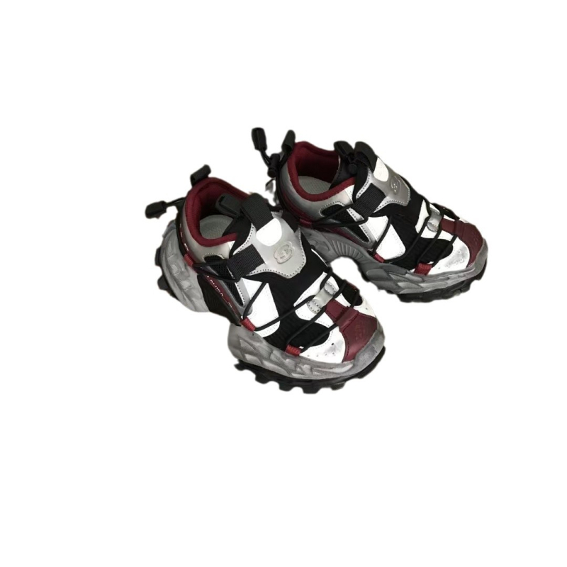 Детски маратонки в стил татко (dad shoes) с дистрес ефект, памучна подплата, есен-зима 2024