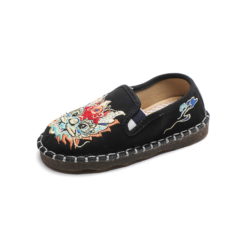 Dječje platnene tenisice s izšivkom, slip-on, lagane, protuklizna podloga, tradicionalni kineski stil