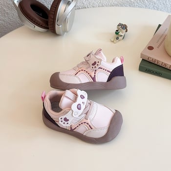 Unisex dječje sportske tenisice, lagani PU gornji dio, prozračne, s Velcro zatvaračem