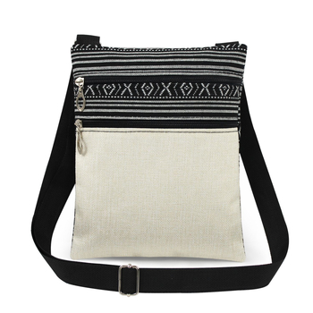 Etnikus stílusú, nyomtatott crossbody táska dupla cipzárral, ultra könnyű női messenger, testre szabható a saját dizájnnal