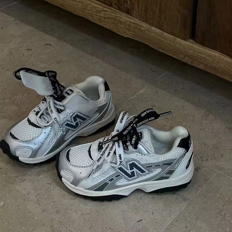 Dječje tenisice za jesen 2025, retro, lagane, mrežasti gornji dio, unisex, mekana potplata