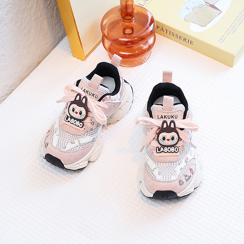 Labubu Dječje tenisice u stilu dad shoes, unisex, prozračni mrežasti gornji dio, tenisice za trčanje, proljeće 2025
