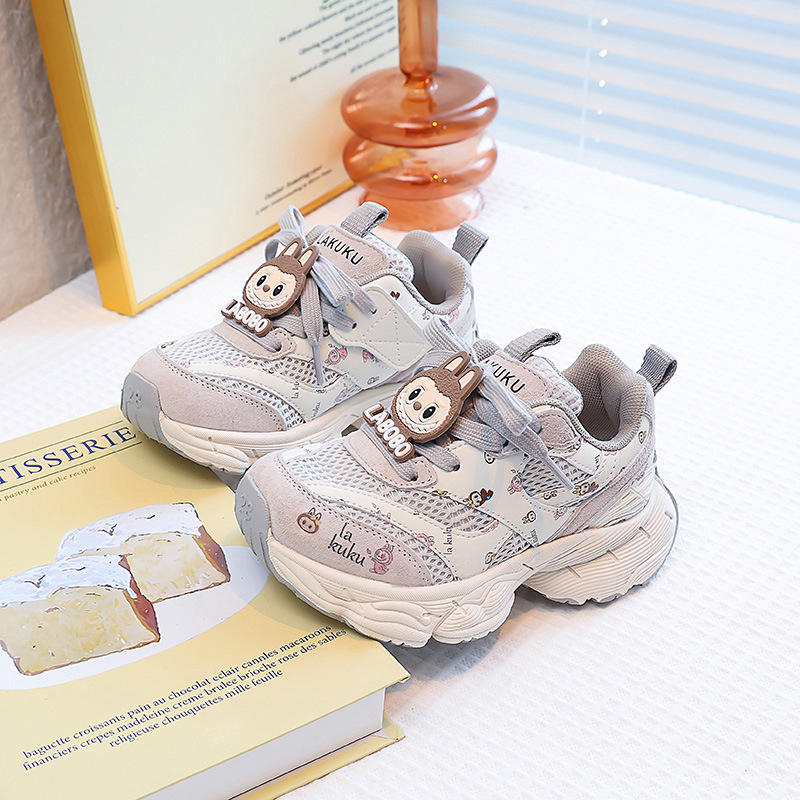 Labubu Dječje tenisice u stilu dad shoes, unisex, prozračni mrežasti gornji dio, tenisice za trčanje, proljeće 2025