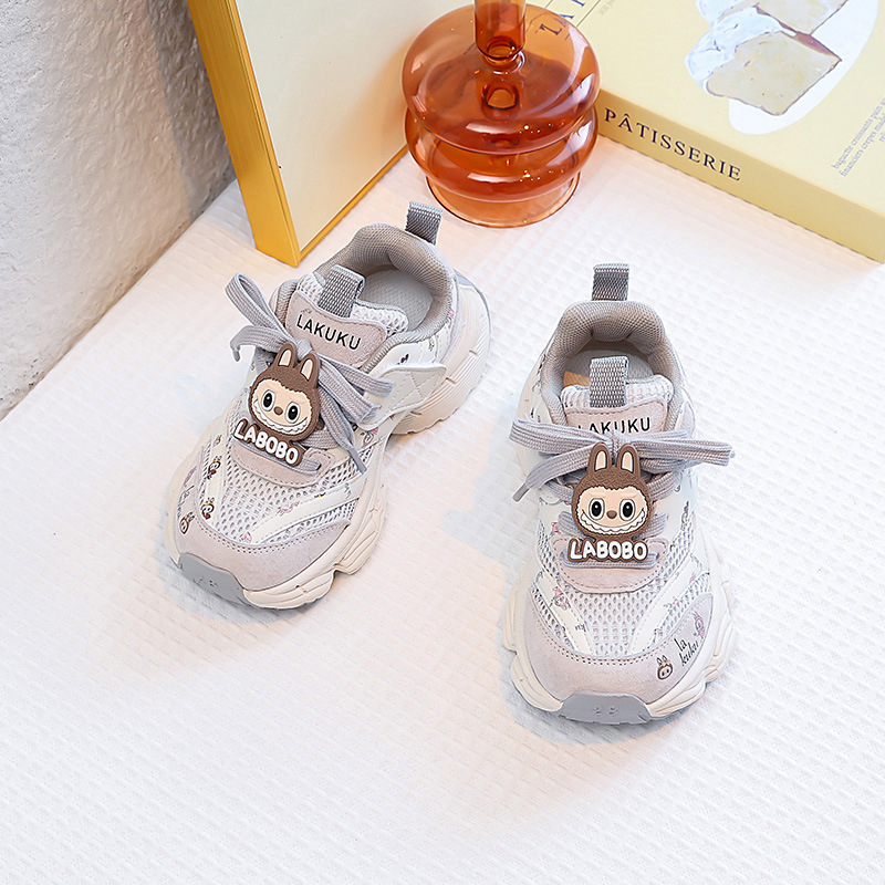 Labubu Dječje tenisice u stilu dad shoes, unisex, prozračni mrežasti gornji dio, tenisice za trčanje, proljeće 2025