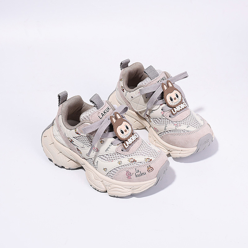 Labubu Dječje tenisice u stilu dad shoes, unisex, prozračni mrežasti gornji dio, tenisice za trčanje, proljeće 2025