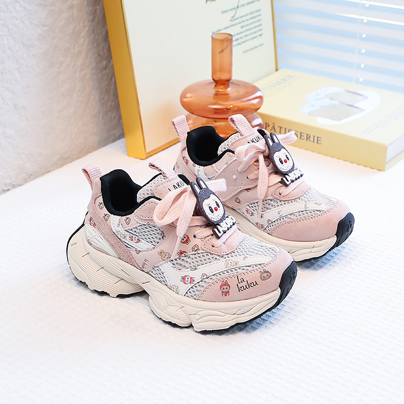 Labubu Dječje tenisice u stilu dad shoes, unisex, prozračni mrežasti gornji dio, tenisice za trčanje, proljeće 2025