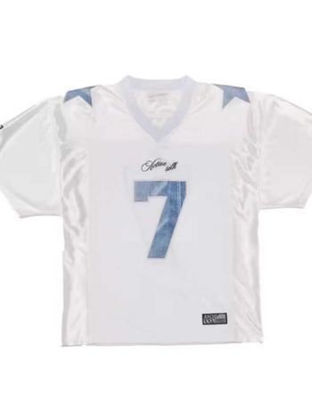 Korejski stil, brend No.7 Jersey majica s kratkim rukavima, ljeto, tanki ice-silk, slobodan kroj, top s spuštenim ramenima