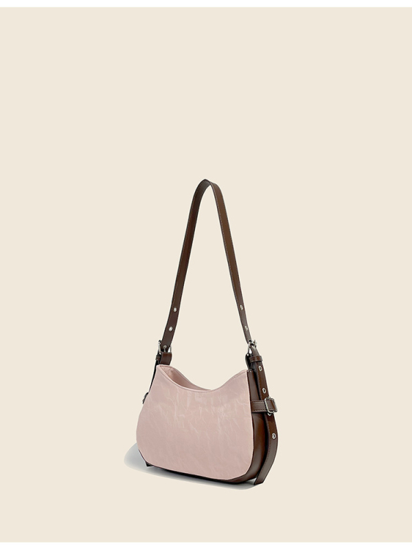Nova ženska torba u američkom retro stilu s leptirovim blokom boja, riveti, moto inspiracija, crossbody torba preko ramena