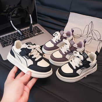 Dječje sportske tenisice, 2026 novi model, mekana potplata, kožni gornji dio, unisex svakodnevne tenisice s Velcro zatvaračem