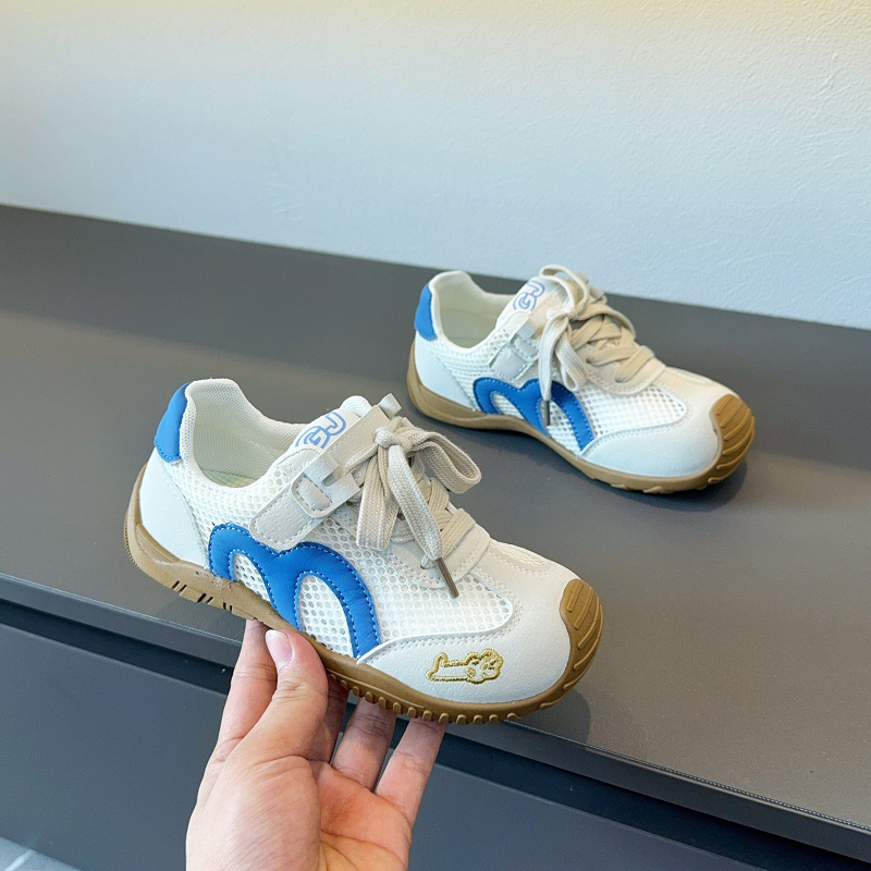 Dječje tenisice s mrežastim gornjim dijelom i mekom potplatom, Forrest Gump stil, proljeće 2026, zatvarač Velcro, unisex, protuklizne
