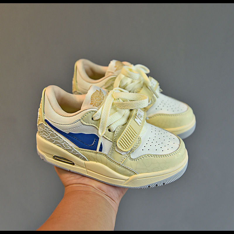 Model 909 dječje košarkaške tenisice, unisex, jesen-zima, korejskog stila, tenisice s Velcro kopčom, lagane i prozračne, gumeni potplat