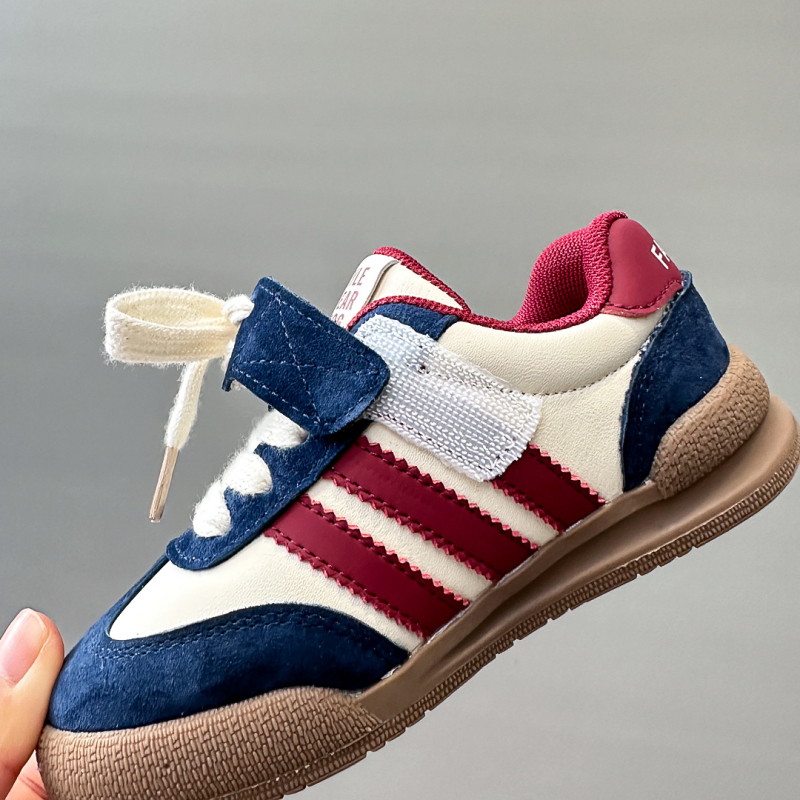 Dječje sportske tenisice od svinjske kože, Velcro zatvarač, gumeni đon, unisex, proljeće–jesen 2025, za djecu 4–12 godina