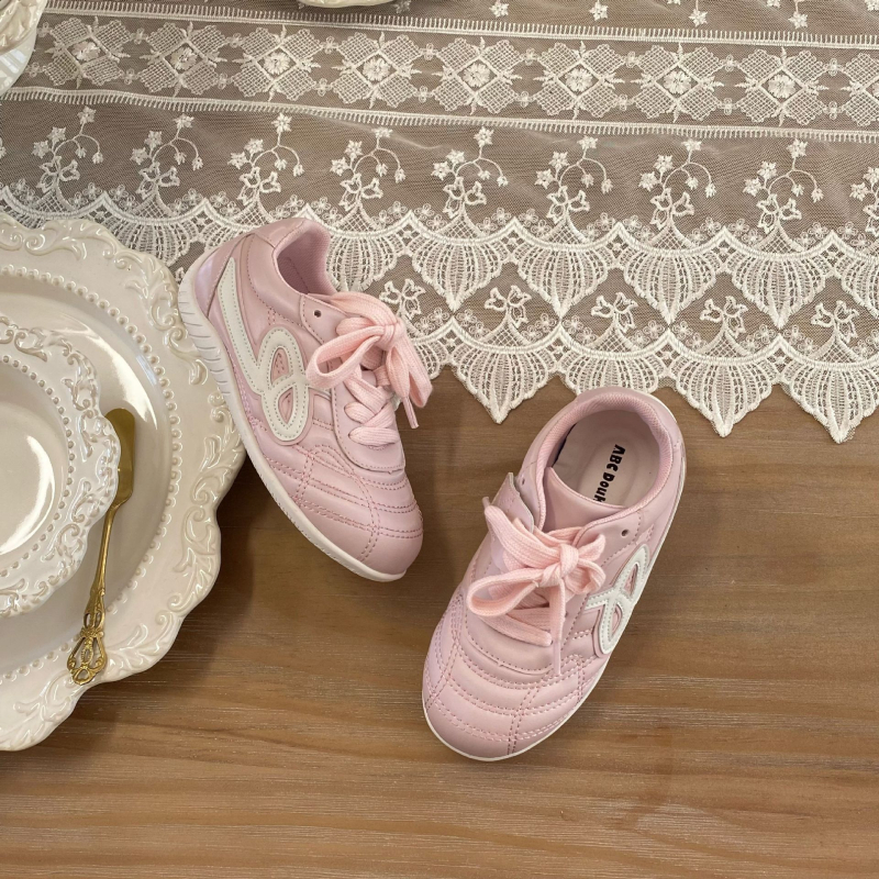 abcdoukids Cipele za djevojčice za trčanje, jesen 2025, retro stil, srebrni mekani potplat