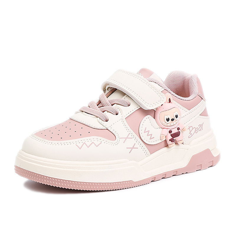Dječje bijele tenisice s Velcro zatvaračem – niski gornji dio, prozračne, vodootporne