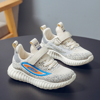 Детски спортни обувки за момичета, дишаща мрежеста Flyknit горна част, противохлъзгаща подметка – пролет-есен 2026