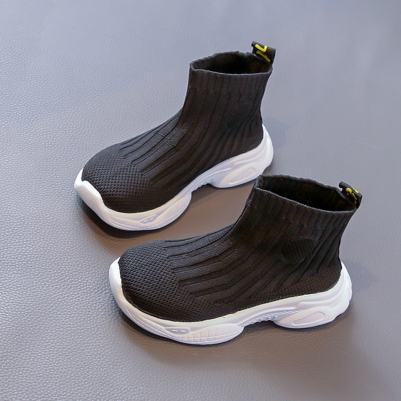 Dječje elastične visoke pletene tenisice na slip-on, proljeće–jesen, unisex