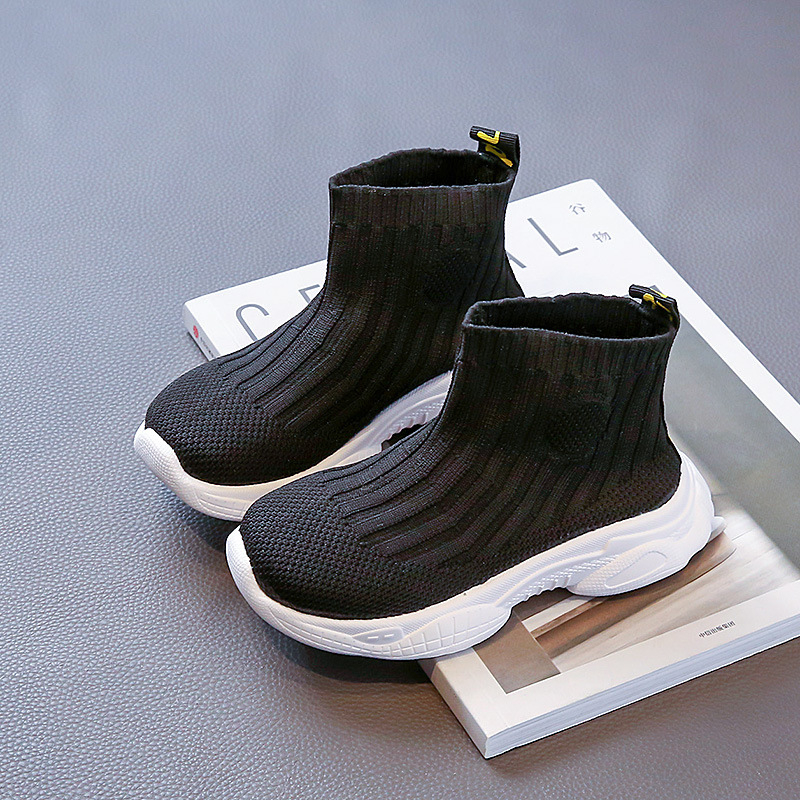 Dječje elastične visoke pletene tenisice na slip-on, proljeće–jesen, unisex
