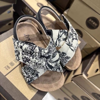 Dječje ljetne sandale s dvostrukim načinom nošenja, unisex, karirani uzorak, PU potplat, Velcro kopčice