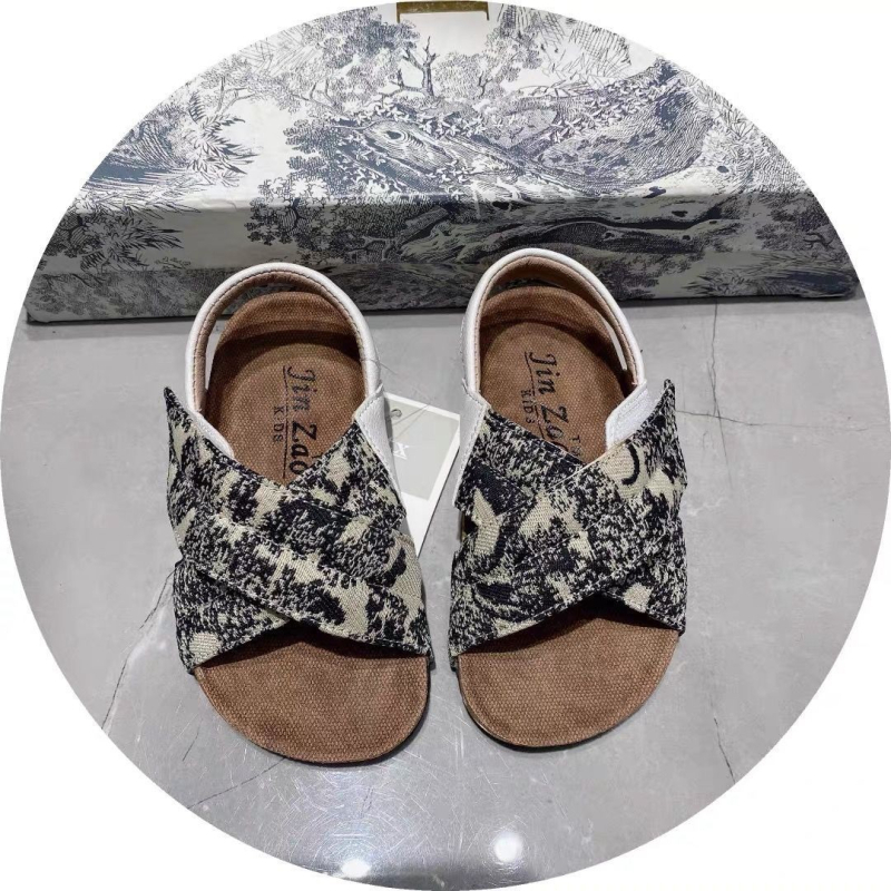Dječje ljetne sandale s dvostrukim načinom nošenja, unisex, karirani uzorak, PU potplat, Velcro kopčice