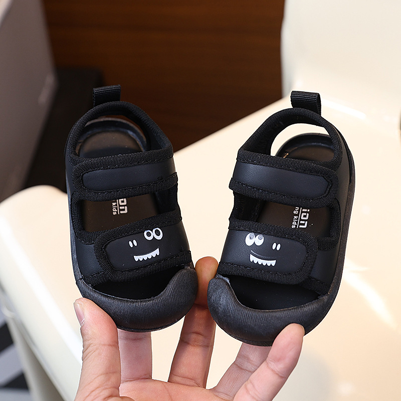 Djeca modne sandale za ljeto 2025, unisex, gornji dio od sintetičke kože, protuklizna mekana đon, zatvarač Velcro, motiv crtić