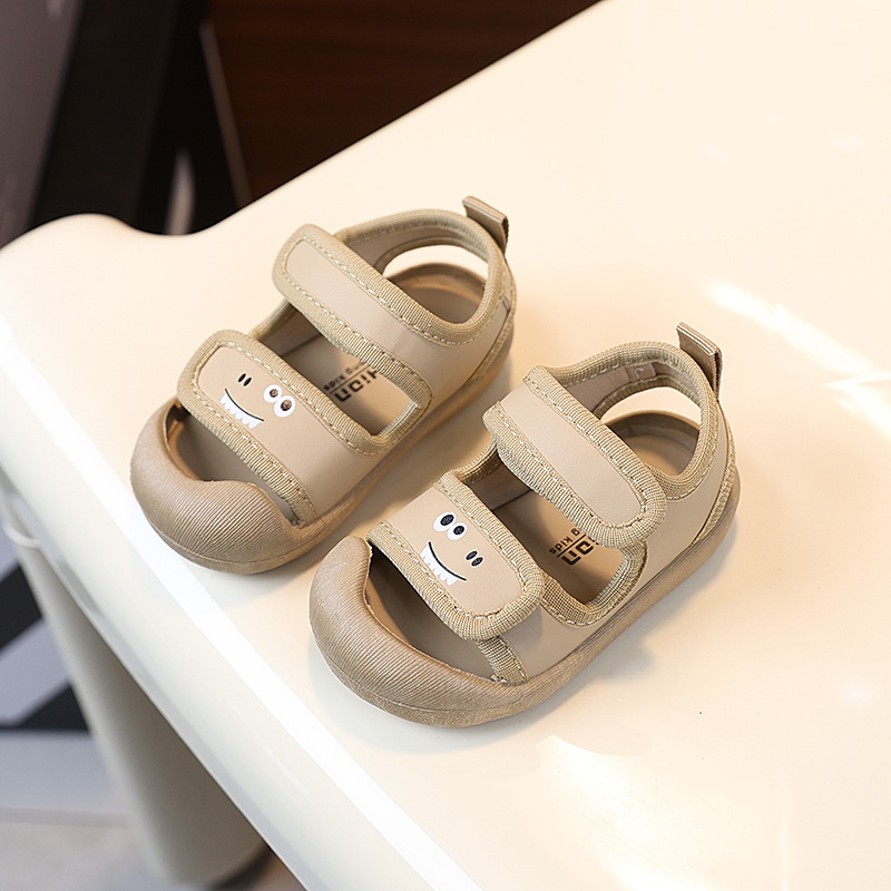 Djeca modne sandale za ljeto 2025, unisex, gornji dio od sintetičke kože, protuklizna mekana đon, zatvarač Velcro, motiv crtić