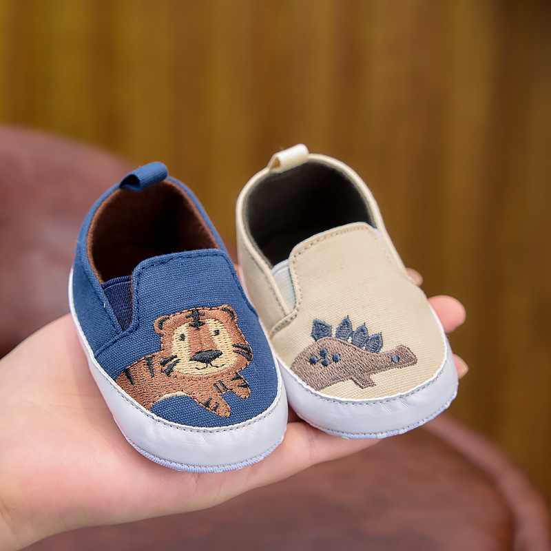 Dječje platnene tenisice za bebe 0–12 mjeseci: slatke crtane slip-on tenisice s mekanom potplatom