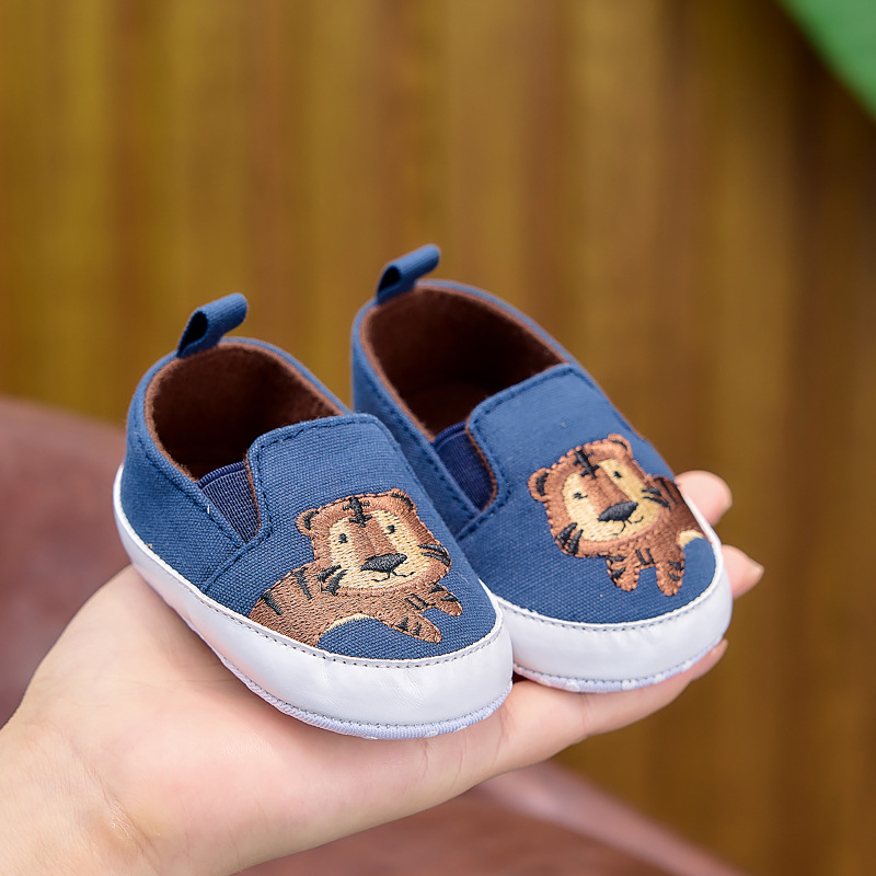 Dječje platnene tenisice za bebe 0–12 mjeseci: slatke crtane slip-on tenisice s mekanom potplatom